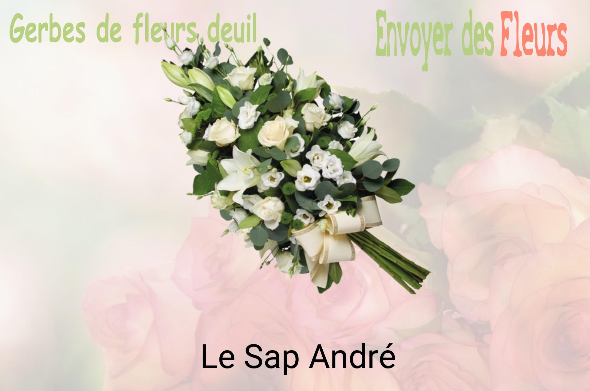 Gerbe de fleurs de deuil livrée à Le Sap-André